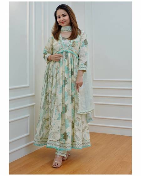 Akshar Size Set Printed Anarkali Suits Catalog
